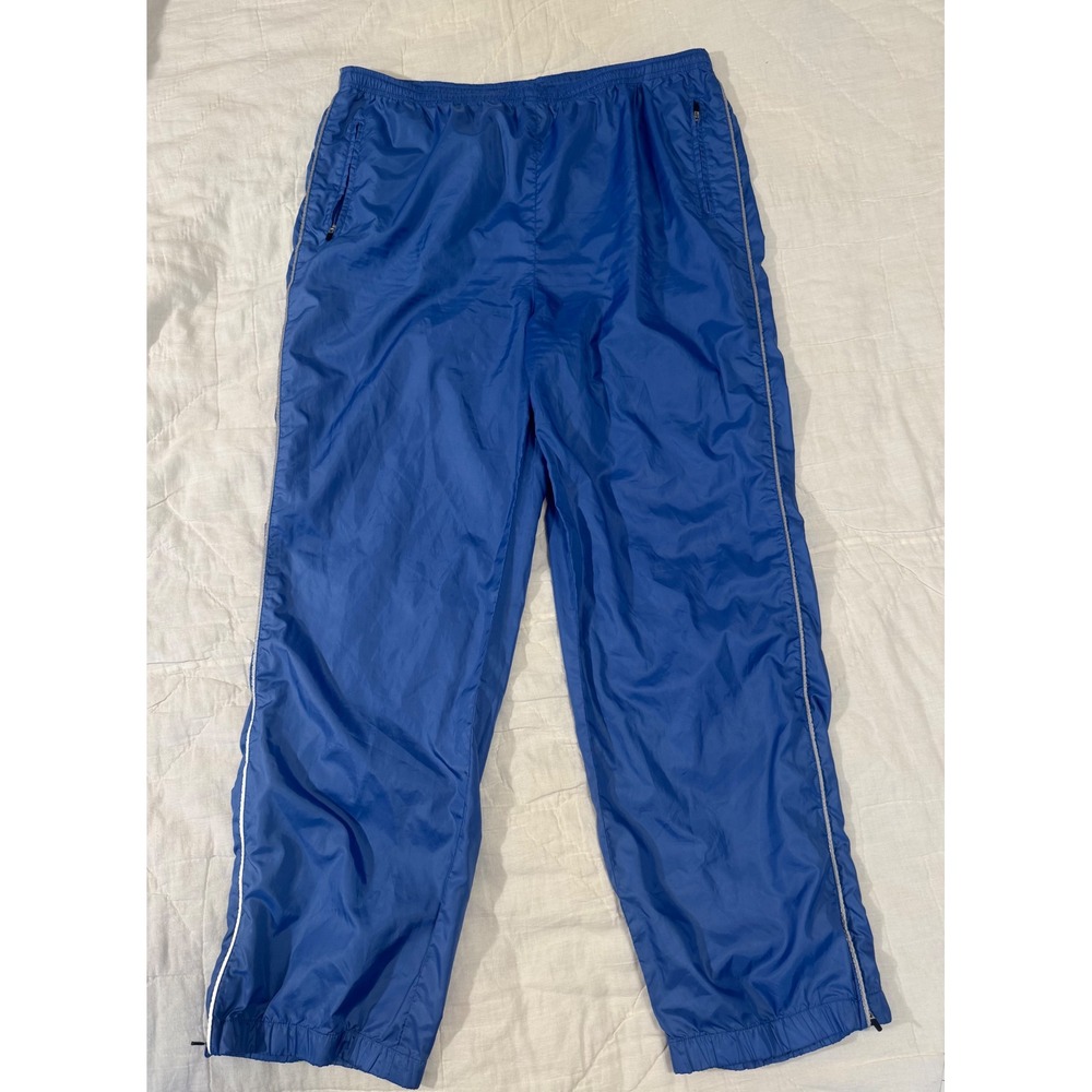 Lauren Ralph Lauren Blue Track Pants Windbreaker Joggers Blue Reflective Large